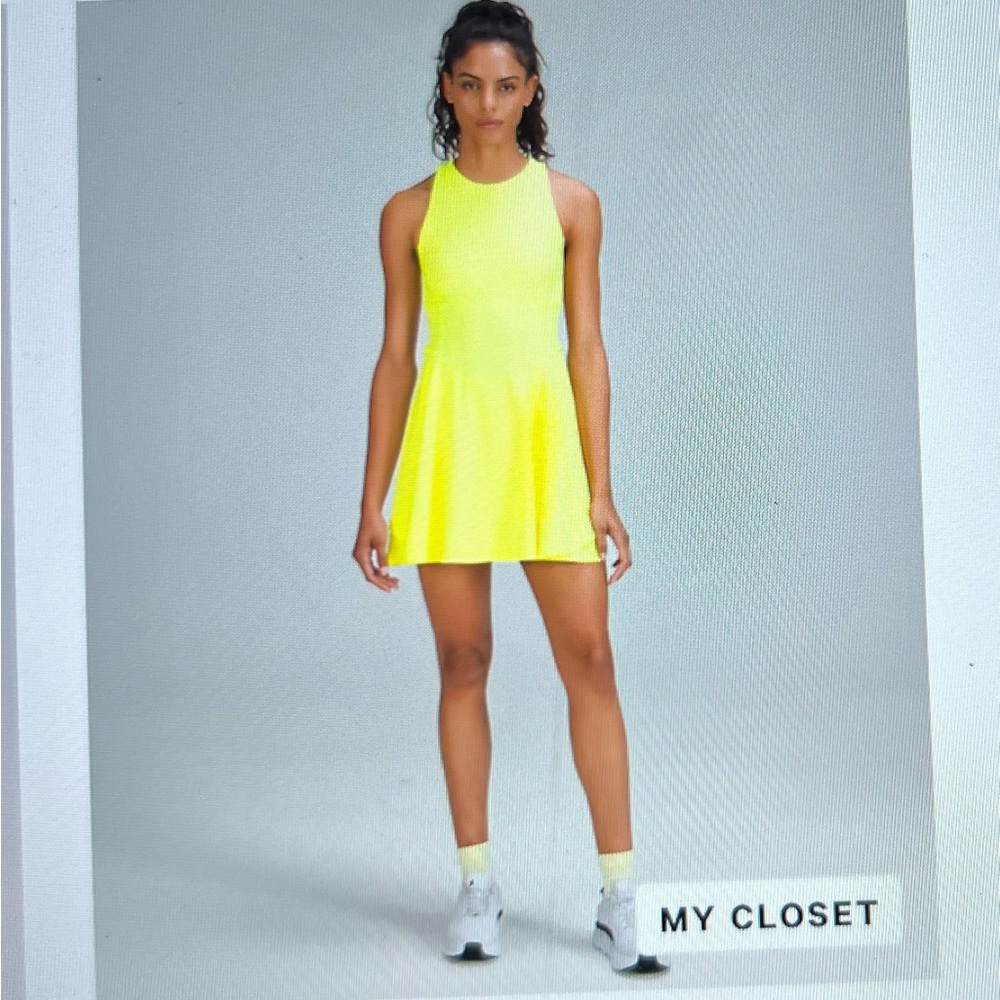 Lululemon Court Crush Tennis Dress (Electric Lemon)